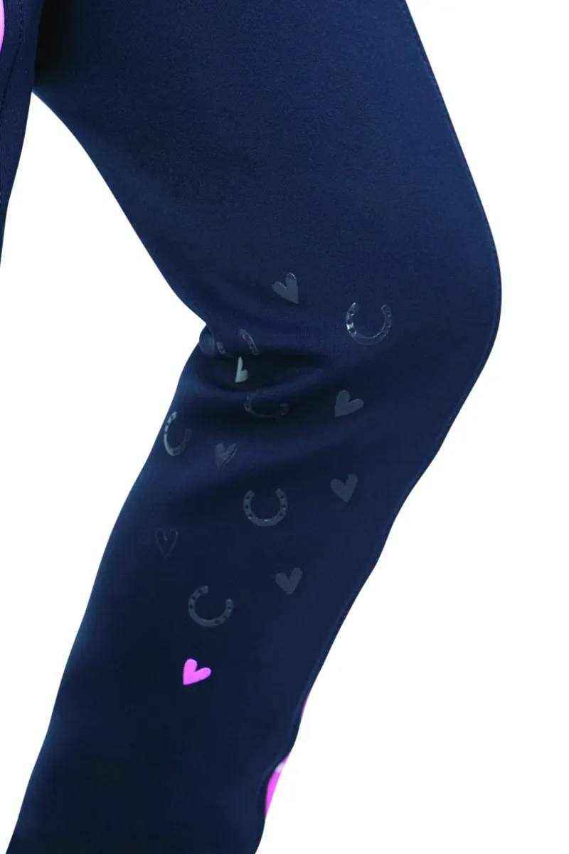 Pony Fantasy Riding Tights by Little Rider - Navy/Pink-2